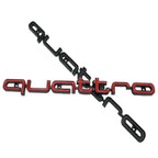 1Pc Audi Quattro Front Grille Emblem 3D ABS Car Emblem Sticks For A3 A4 A5 A6 A6L A8 Q3 Q5 Q7 S3 S4 S5 RS3 RS4 RS6 Accessories