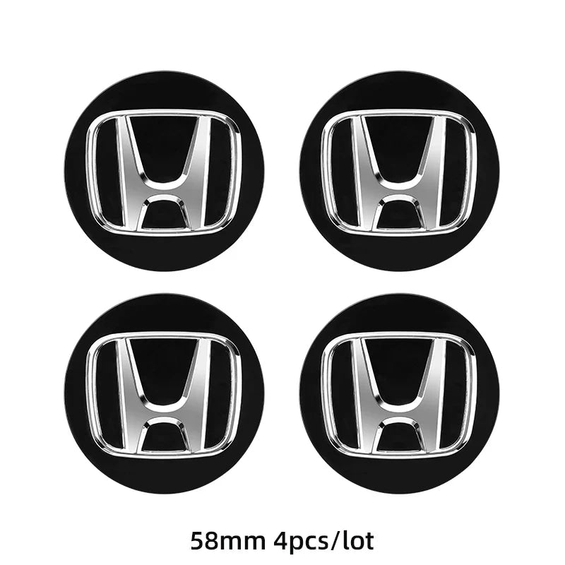 ABS Wheel Center Cap Wheels Tyre Car Wheel Center Cap Set Vehicles Cover For Honda Civic Fit Jazz Accord Pilot CRV Odyssey