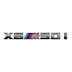 7.3cm for M logo new gray ABS letter sticker trunk badge For BMW X3 M40D 40I X4 M40D X5 M50D 50I X6 M50D 50I X7 M50D 50I