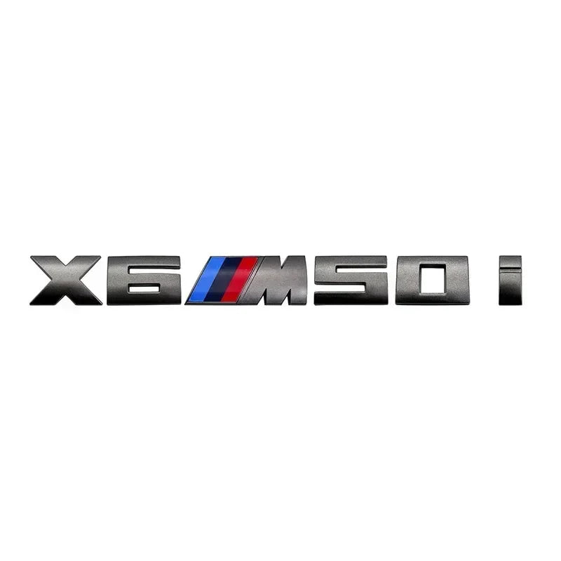 7.3cm for M logo new gray ABS letter sticker trunk badge For BMW X3 M40D 40I X4 M40D X5 M50D 50I X6 M50D 50I X7 M50D 50I
