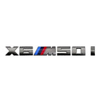 7.3cm for M logo new gray ABS letter sticker trunk badge For BMW X3 M40D 40I X4 M40D X5 M50D 50I X6 M50D 50I X7 M50D 50I