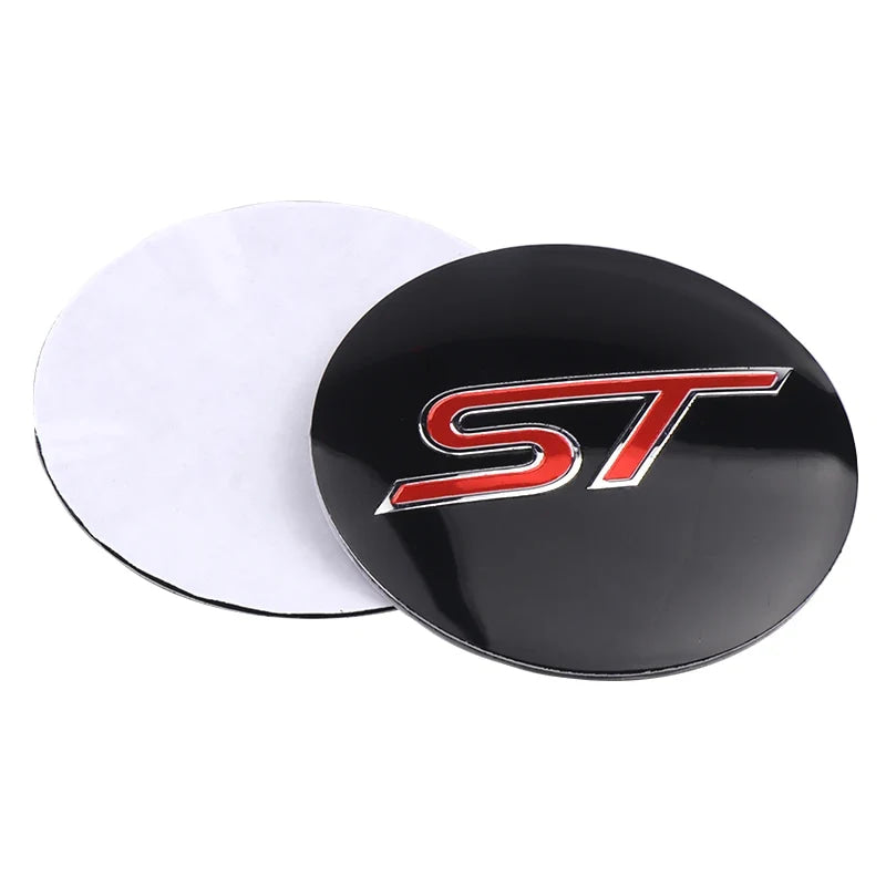 56mm Car Wheel Center Hub Cover Stickers Hub Decals For Ford Mustang Mondeo Focus Fusion Kuga Transit Edge Decoration Accesorios