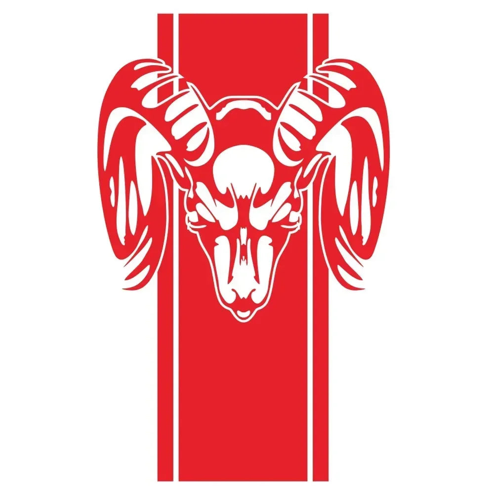 Ram Skull Stripe Waterproof Vinyl Truck Stickers Tailgate Decals Fit Dodge Ram 1500 2500 3500 Rebel Mopar Exterior Decor