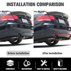 Universal Car Rear Bumper Lip ABS Double Wing Rear Shark Chassis Fin Style Curved Bumper Lip Diffuser Anti-collision 2 in 1