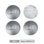 For Audi A8 A5 A6 C5 C6 C7 A7 A1 A3 A4 B5 Q3 Q5 Q7 TT 4pcs 60mm 61mm 68mm 69mm Car Wheel Hub Center Caps Rim Cover Accessories