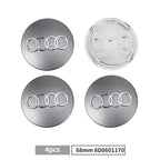 For Audi A8 A5 A6 C5 C6 C7 A7 A1 A3 A4 B5 Q3 Q5 Q7 TT 4pcs 60mm 61mm 68mm 69mm Car Wheel Hub Center Caps Rim Cover Accessories