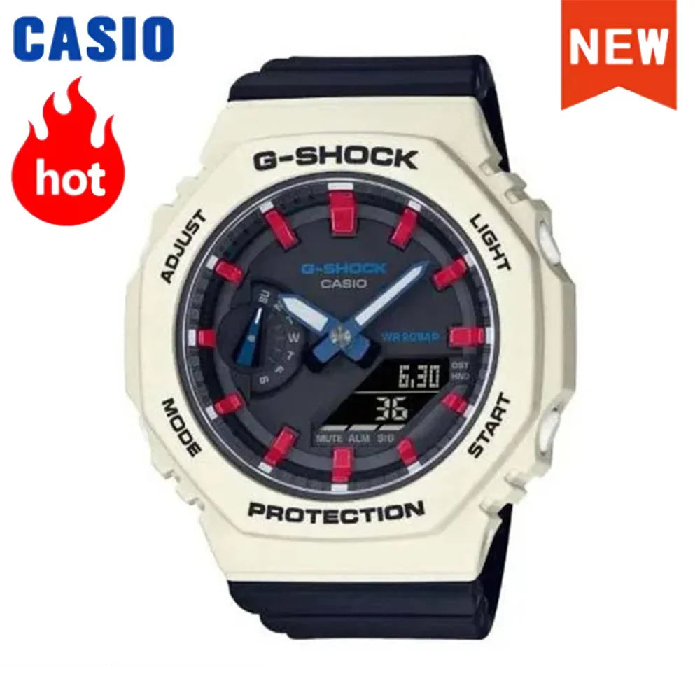 2026 vip Casio GA-2100 men's watch series G-SHOCK small steel cannon series genuine black gold waterproof sports couple watch