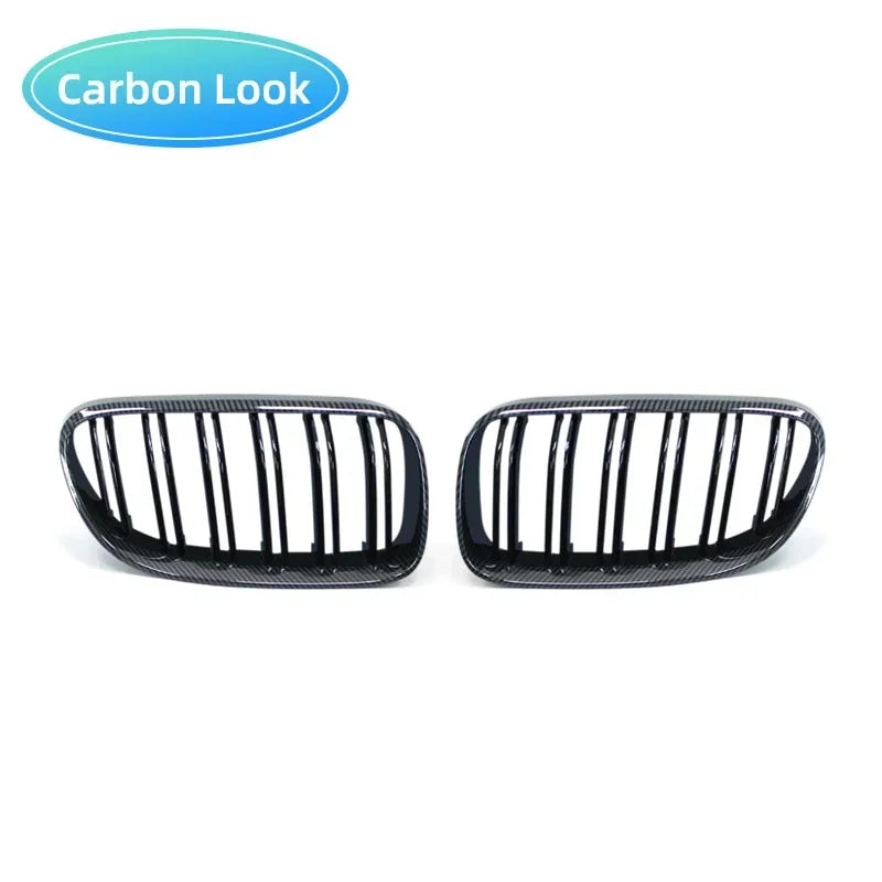 2Pcs Car Style Black Front Kidney Double Slat Grill Grille for-BMW E92 E93 3-Series 328I 335I Coupe LCI 2010-2013