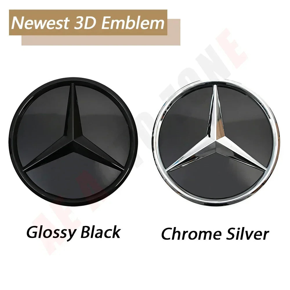 1pcs For Mercedes Benz B/C/E/S W176 W246 W205 W212 W207 W217  W166 X166 X156 X204 Front Grille Emblem Star Badge