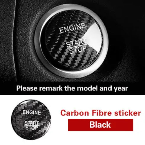 BETTERHUMZ Carbon Fiber For Mercedes Benz W204 W205 W212 C E Class Car Engine Start Stop Button Trim Ring Sticker Accessories