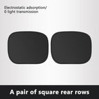 SEAMETAL 4-Layer Sun Shade Cover for Car Side Window Ultra-Light Electrostatic Curtains Sun Protection for Baby 99.9% UV Blocker