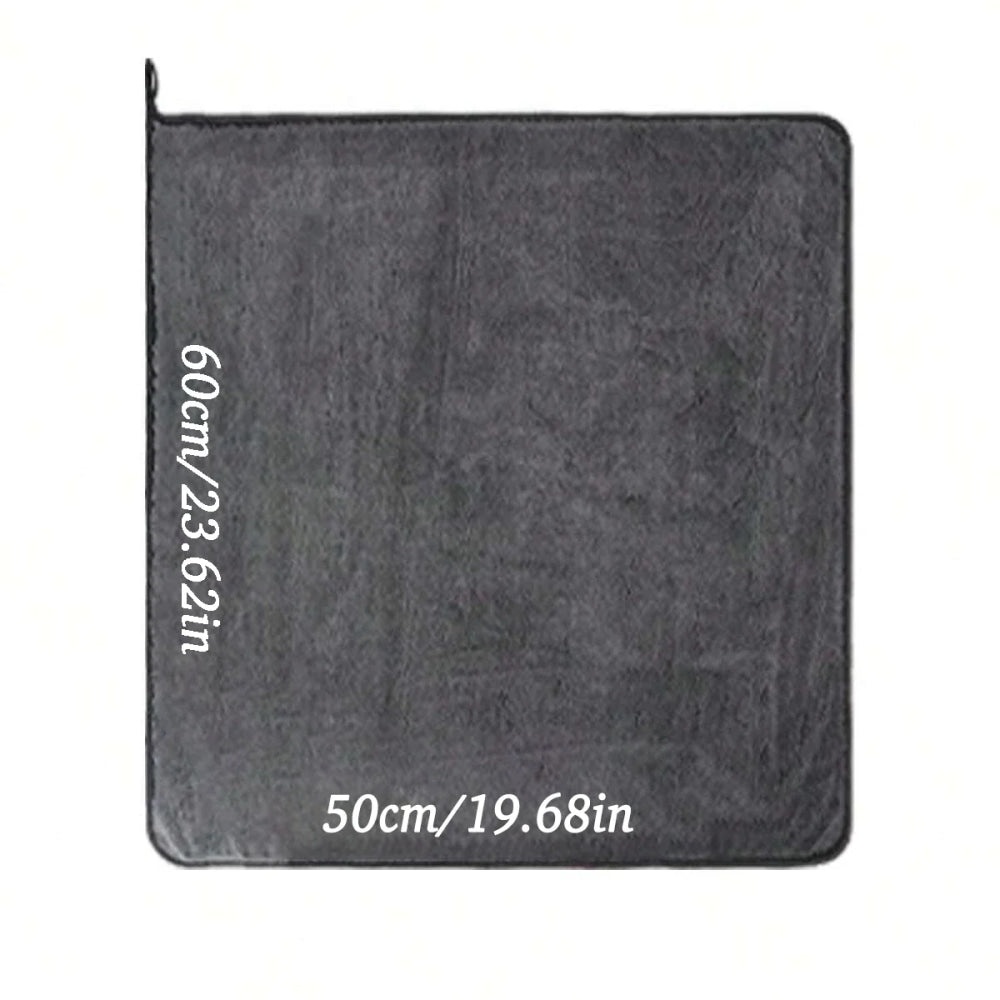 Dark gray car microfiber towel, oversized strong absorbent car wash cloth, high-efficiency cleaning wipe cloth