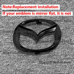 Mazda 3 sport glossy black ABS Car Front Grille Eemblem Rear Trunk Badge Sticker For 2008-2013 Mazda 3 Logo Accessories