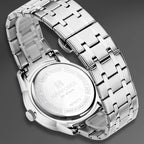 NAVIFORCE Men's Watch Classic Stainless Steel Strap 3ATM Waterproof Calendar Minimalist Dial Men's Chronograph Watch NF9272S