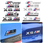 3D ABS Chrome Emblem Letters logo Car Trunk Badge Sticke for BMW M power Thunder Edition competition M1 M2 M3 M5 M7 X3M X5M X7M