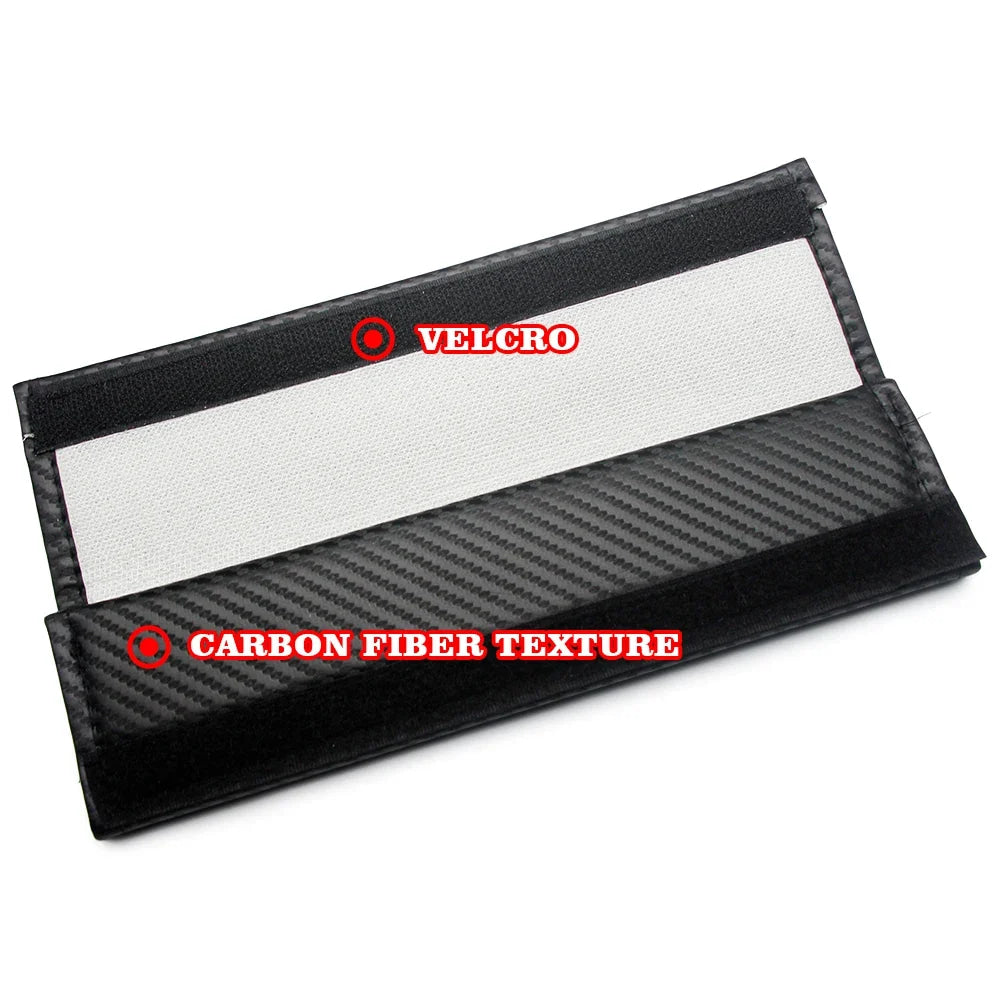Auto sticker For Toyota Camry Car Seat Belt Cover Carbon Fiber Leather Shoulder Protection Cover Corolla E150 Rav4 Mark 2 Reiz
