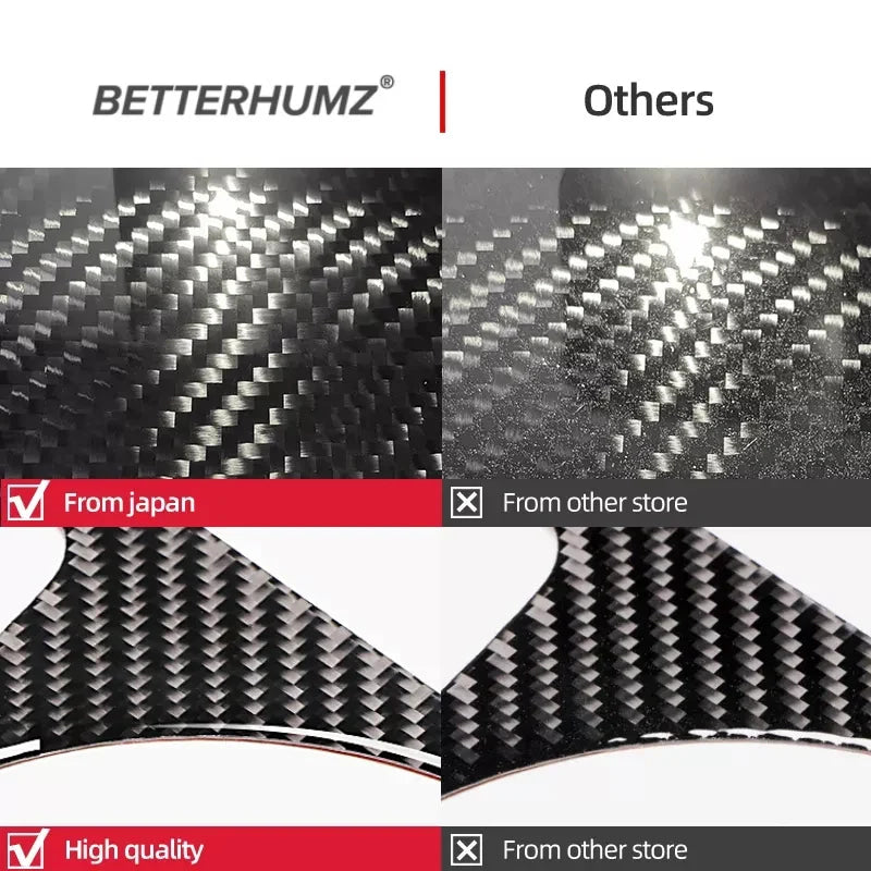 BETTERHUMZ Carbon Fiber For Mercedes Benz W204 W205 W212 C E Class Car Engine Start Stop Button Trim Ring Sticker Accessories