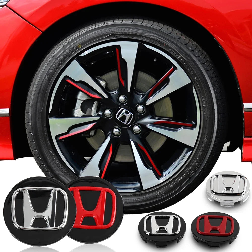 4pcs 56/58/60/69mm Car Wheel Center Hub Caps Accessories For Honda Type R Type S VTEC DOHC Modulo Vezel Legend Si RR Insight