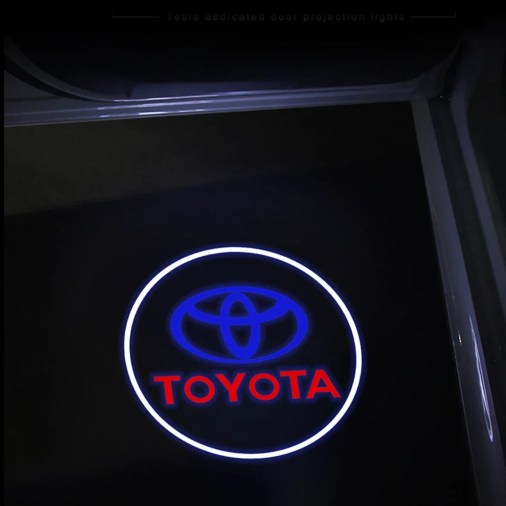 Night Light sticker For Toyota Led Car Door Welcome Lamp Laser Projector Logo Camry Corolla Prius RAV4 Land Cruiser Prado Tundra