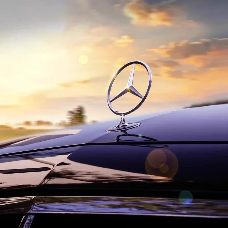 Car Bonnet Label Badge 3D Star Zinc Alloy Car Front Hood Emblem Mercedes Benz  W203 W204 W205 W206 W212 W213 W222 W223 E300