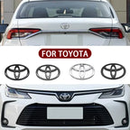 3D Car logo series Front Head Grill Hood Bonnet Emblem Rear Tail Bumper Trunk Badge For Toyota Corolla Camry RAV4 Hilux Yaris