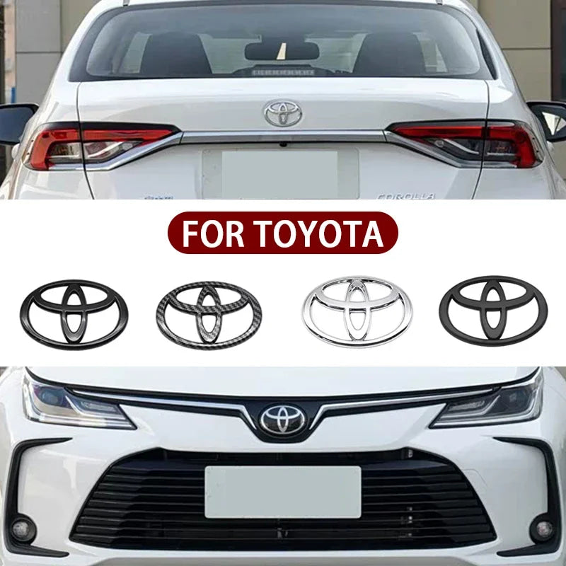 3D Car logo series Front Head Grill Hood Bonnet Emblem Rear Tail Bumper Trunk Badge For Toyota Corolla Camry RAV4 Hilux Yaris