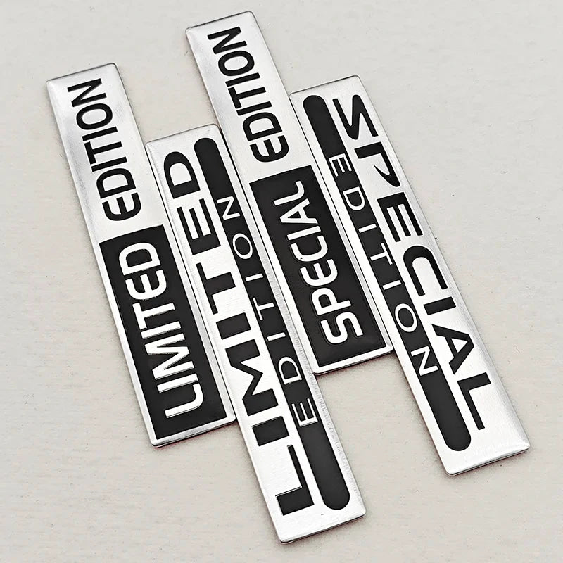 2pcs 3D Aluminum LIMITED/SPECIAL EDITION Emblem Badge Car Stickers Decal For Audi Honda Opel Toyota Mercedes Mazda Motorcycle