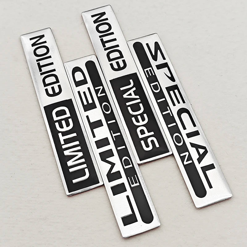 2pcs 3D Aluminum LIMITED/SPECIAL EDITION Emblem Badge Car Stickers Decal For Audi Honda Opel Toyota Mercedes Mazda Motorcycle
