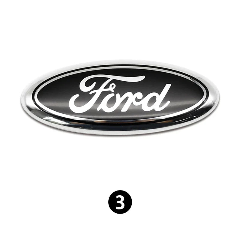 Ford Metal All Sizes Logo For Focus Mondeo Edge Ecosport Fiesta Fusion Rear Trunk Emblem Metal Cover Sticker Badge Classic Blue