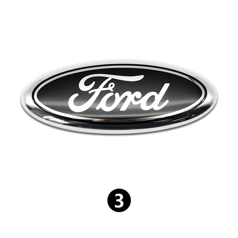 Ford Metal All Sizes Logo For Focus Mondeo Edge Ecosport Fiesta Fusion Rear Trunk Emblem Metal Cover Sticker Badge Classic Blue