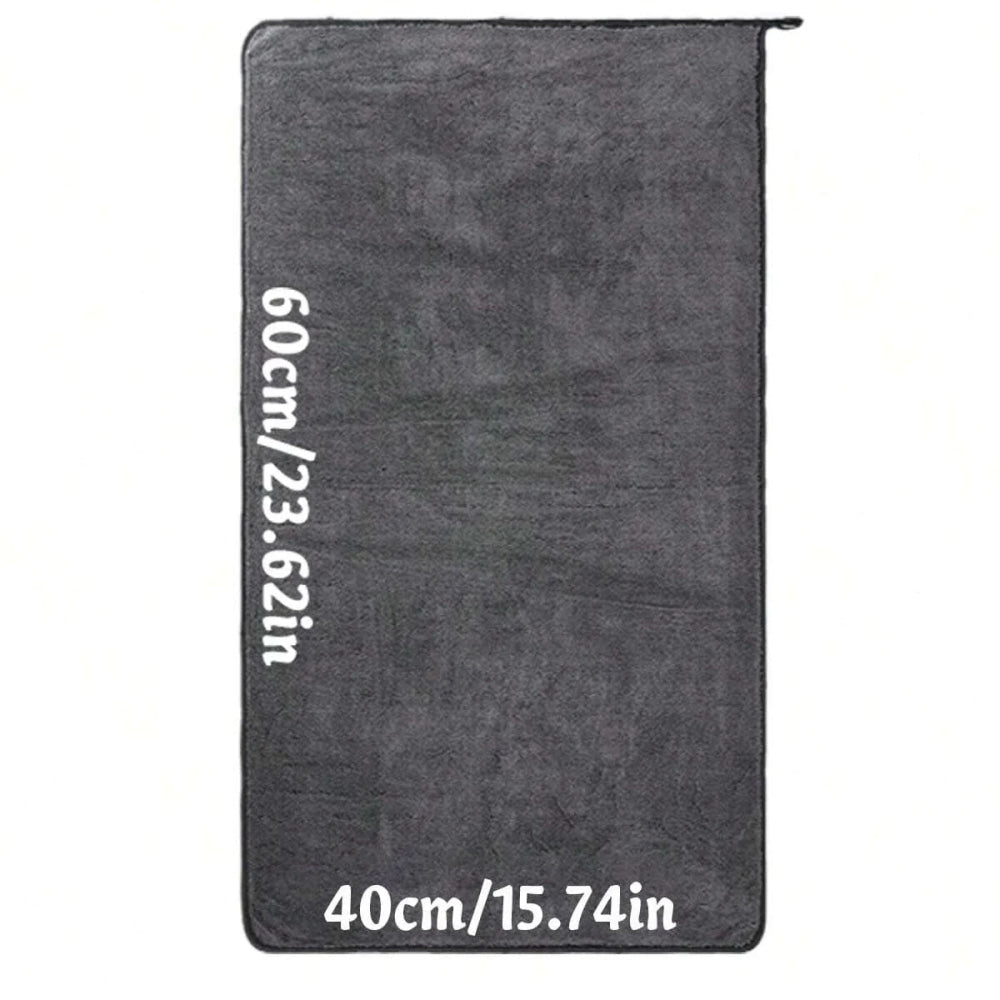Dark gray car microfiber towel, oversized strong absorbent car wash cloth, high-efficiency cleaning wipe cloth