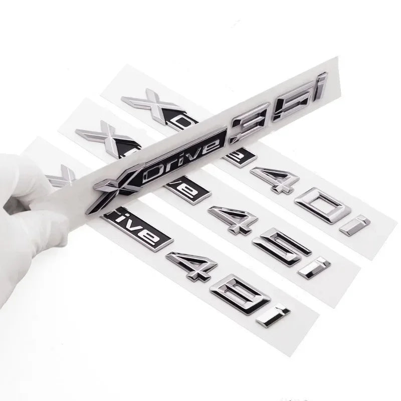 3D ABS Car Mudguard Trunk Emblem Sticker XDrive  20i 23i 25i 28i 30i 35i 40i 45i 48i 50i 55i Badge Decal Decor Fit for X3 X5