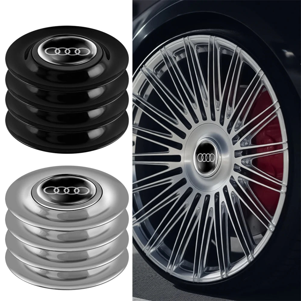4PCS 183MM Car Wheel Center Hub Caps Tire Rim Cover Auto Accessories For Audi Sline Q4 A4 A6 A7 A5 A3 Q3 Q5 Q2 A1 A8 TT S1 S3 Q7