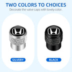 Car Tire Stem Valve Caps Aluminium Car Dustproof Caps Tire Wheel Stem Air Valve Caps For Honda Civic XR-V HR-V City Accord Jazz