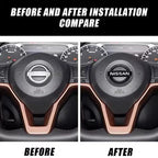 Car Steering Wheel Emblem Decals Badge For Nissan Qashqai Juke Pulsar Sentra Altima Patrol Micra Rogue Almera Versa Pathfinder