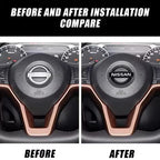 Car Steering Wheel Emblem Decals Badge For Nissan Qashqai Juke Pulsar Sentra Altima Patrol Micra Rogue Almera Versa Pathfinder