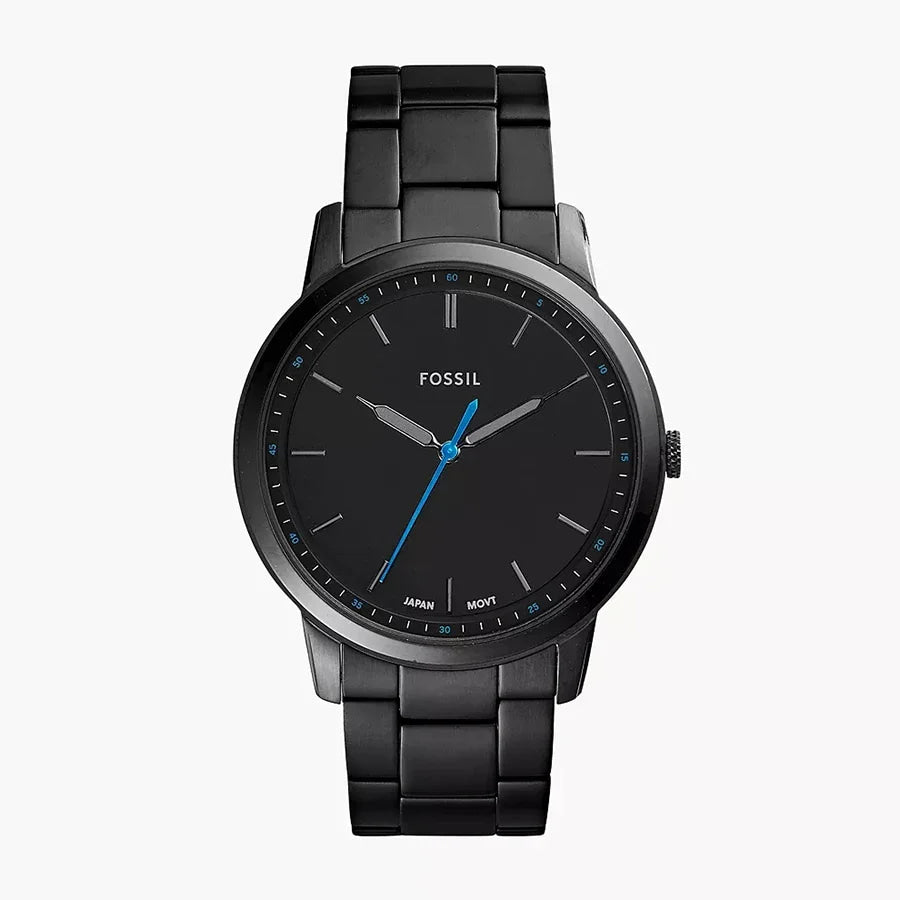 Fossil Minimalist Men's Quartz Watch Ultra Thin Black Stainless Steel Business Luxury Waterproof Wristwatch FS5308