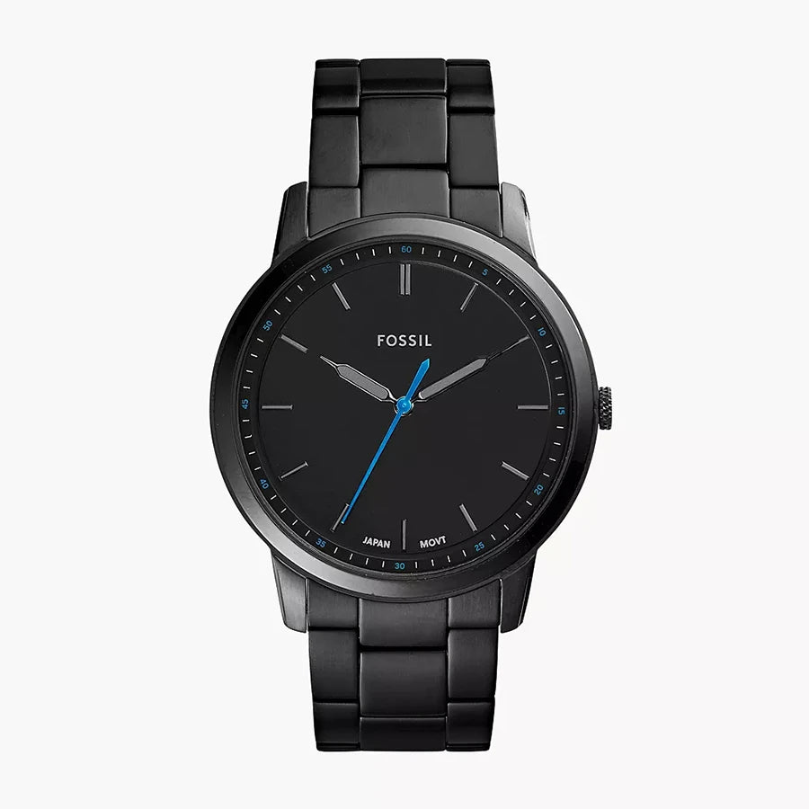 Fossil Minimalist Men's Quartz Watch Ultra Thin Black Stainless Steel Business Luxury Waterproof Wristwatch FS5308