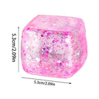 Maltose Cube Stress Squeeze Toy D ecompression Small Ice Cubes Anti Stress Slow Rebound Polar Light Colorful Squeeze TPR Block