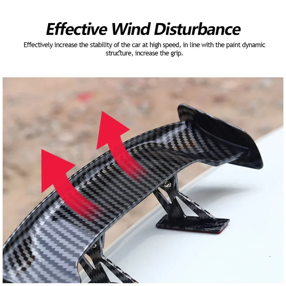 For GT Style Small Rear Trunk Spoiler Wing Car Rear Spoiler Boot Mini Wing Model Decoration Auto Accessories Universal Wing