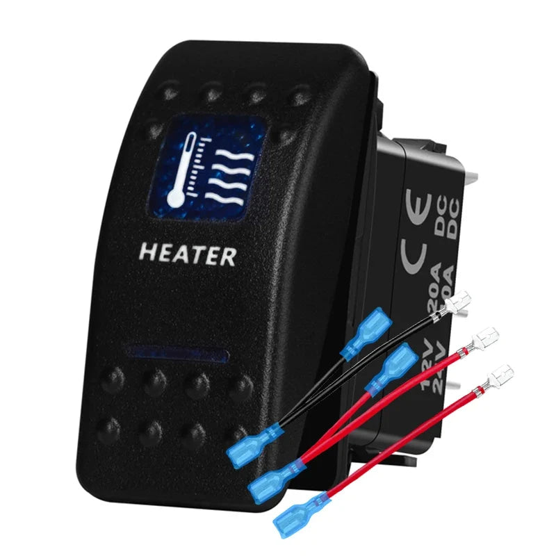 12v/24v Blue Led Light 5 Pin On Off SPST Rocker Switch 7 Pin On Off On ARB Carling Style Car Boat Waterproof Push Switch