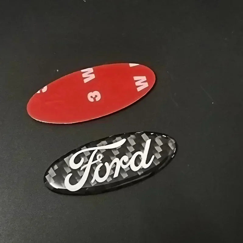 Epoxy Carbon Car Steering Wheel Sticker for Ford Focus Transit Edge Kuga Escape Fiesta Ranger Fusion Mondeo F150 F250 Roush