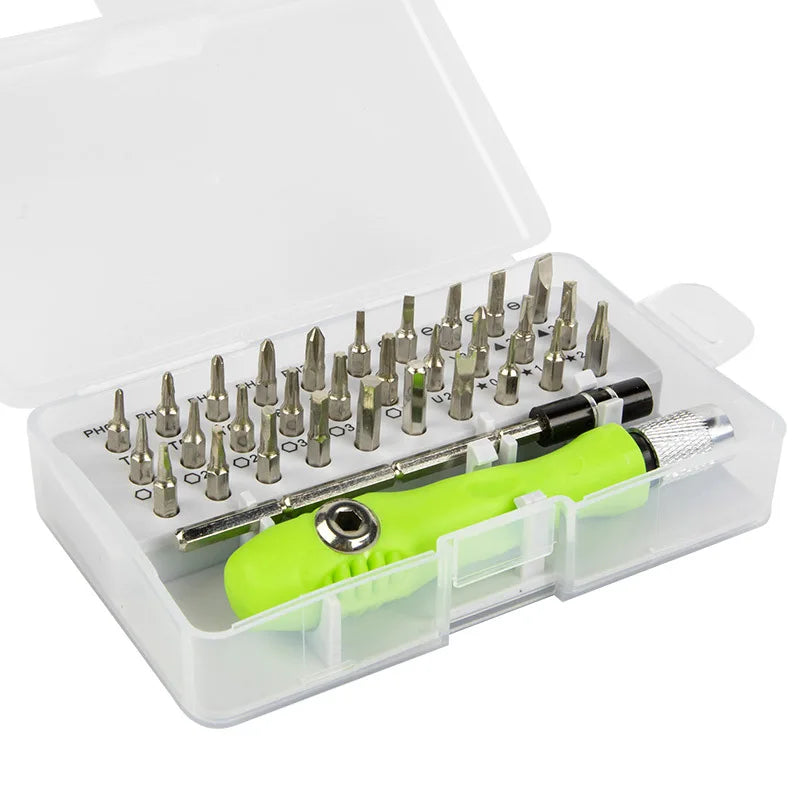 Mini juego de puntas de destornillador 32 en 1, juego de destornilladores de precisión, kit de herramientas de reparación de puntas magnéticas
