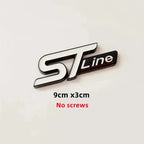 3D Metal ST Line Logo Car Front Grill Emblem Sticker Trunk Badge For Ford Kuga MK3 MK4 S Max Focus Puma Fiesta Accessories