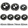 7Pcs 82mm 74mm 68mm 45mm Used For The 50th Anniversary Of BMW/new Black And White Badge ABS Badge For Wheel Rim And Hub Cap