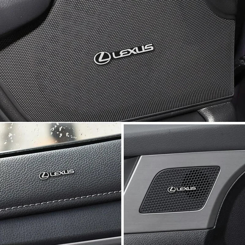 Car Audio Decorate 3D Aluminum Badge Emblem Stickers For Lexus IS250 IS200 CT200h GS300 LS430 RX450h LX570 IS300 ES RX LS IS NX