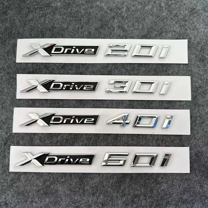 3D ABS Car Mudguard Trunk Emblem Sticker XDrive  20i 23i 25i 28i 30i 35i 40i 45i 48i 50i 55i Badge Decal Decor Fit for X3 X5