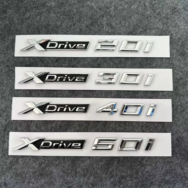 3D ABS Car Mudguard Trunk Emblem Sticker XDrive  20i 23i 25i 28i 30i 35i 40i 45i 48i 50i 55i Badge Decal Decor Fit for X3 X5