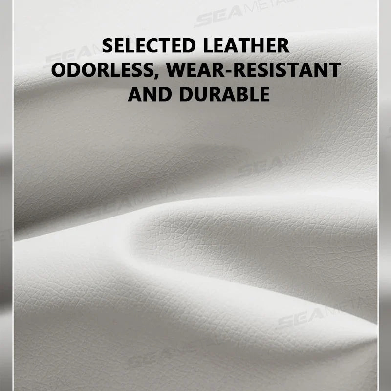 SEAMETAL Car Glasses Case Wear-Resistant PU Leather Sunglasses Holder Hook and Loop Fastener Eyewear Protection Box Scratch-Free