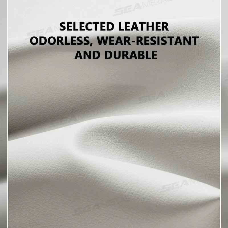 SEAMETAL Car Glasses Case Wear-Resistant PU Leather Sunglasses Holder Hook and Loop Fastener Eyewear Protection Box Scratch-Free